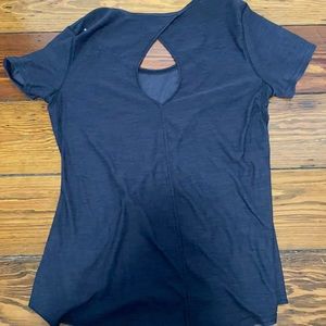 Black athletic shirt